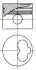 Поршень з кільцями AUDI/VW 80.50 mm 1.9D/2.4D 1X/1Y/3D/AAS/AAB NURAL 87-990111-40 (фото 1)
