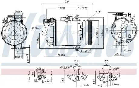 BMW Компресор кондиціонера 3 (E46), X3 (E83) NISSENS 89483