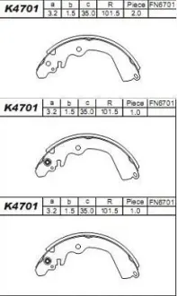 Колодки дискового тормоза Asimco K4701