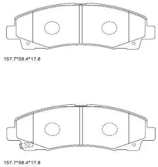 Колодки дискового тормоза Asimco KD1509
