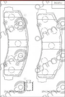 Колодки дискового тормоза Asimco KD6115