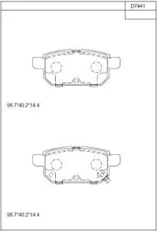Колодки дискового тормоза Asimco KD7441