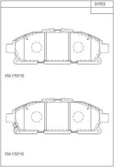 Колодки дискового тормоза Asimco KD1553