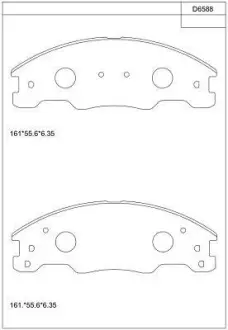 Колодки дискового тормоза Asimco KD6588