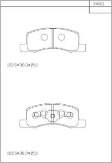 Колодки дискового тормоза Asimco KD4001