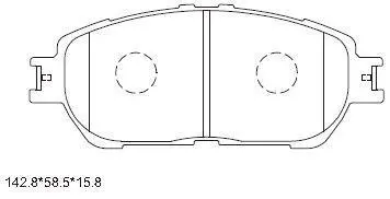 Колодки дискового тормоза Asimco KD2639