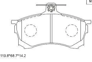 Колодки дискового тормоза Asimco KD4706