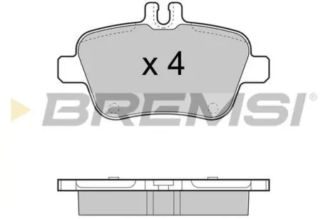 Гальмівні колодки зад. Mercedes Benz C117/W176/W246 Bremsi BP3469