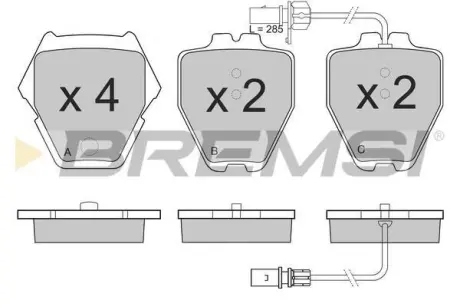 Гальмівні колодки пер. VW Phaeton 02-07 (TRW) Bremsi BP3151