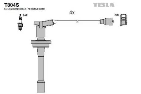 Провода запалювання TESLA T804S