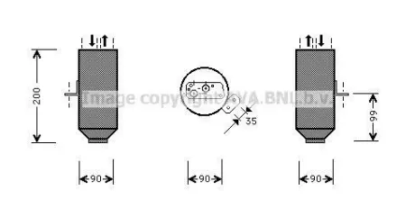 BMW 5 SERIES E39 1996 Осушувач кондицiонера 525D 2.5 TDS AVA COOLING BWD217