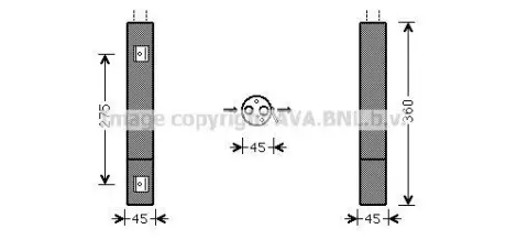 MB SPRINTER SERIES B906 2007 Осушувач кондицiонера SPRINTER 211D 2.2 CDI AVA COOLING MSD665