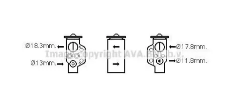 Клапан кондиціонера AVA COOLING VW1333