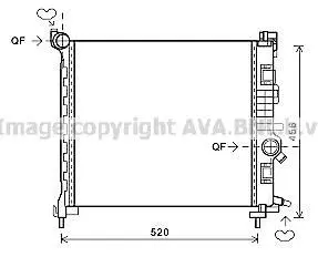 OP MERIVA 2010 Радіатор охолодження 1.3 CDTI AVA COOLING OL2561