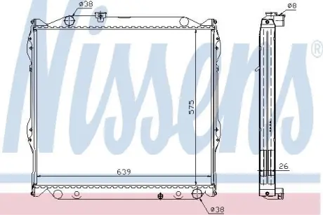 Радіатор охолодження двигуна First Fit NISSENS 64636A