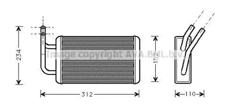 Теплообмінник система опалення салону AVA AVA COOLING FDA6215 (фото 1)