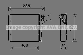 Теплообмінник, система опалення салону CLEVER FIT AVA AVA COOLING VOA6163