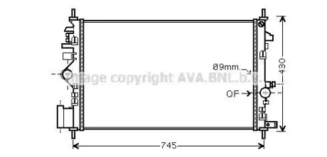 Радіатор, Система охолодження двигуна CLEVER FIT AVA AVA COOLING OL2468