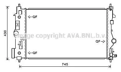 Радіатор, Система охолодження двигуна CLEVER FIT AVA AVA COOLING OL2547