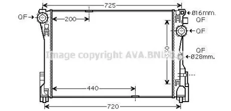 Радіатор система охолодження двигуна AVA AVA COOLING MSA2575 (фото 1)