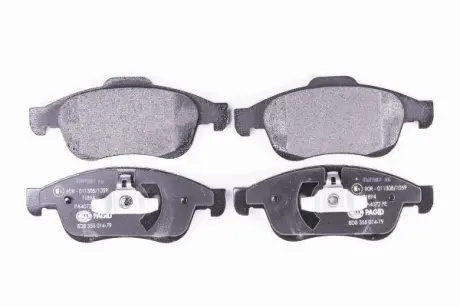 Колодки гальмівні дискові; передня вісь / Kaptur 2 HELLA 8DB355014791