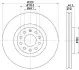 Диск гальмівний PRO Hella pagid 8DD355127591 (фото 1)