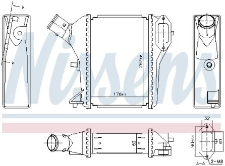 Радіатор інтеркулера NISSENS 961423