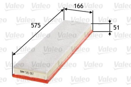 ="" Фільтр повітряний BMW 3/5/7 "2,5 "91-04 Valeo ="585067"