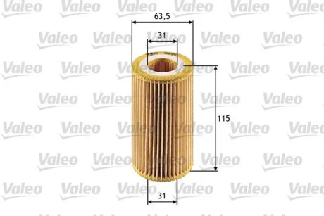 ="" Фільтр масляний BMW/LAND ROVER/MG/ROVER 3/Freelander/MG/75 "2,0 "98-06 Valeo ="586524"