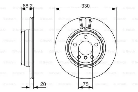 BMW Диск гальмівний задн. 3/F30, 4/F33 BOSCH 0986479622