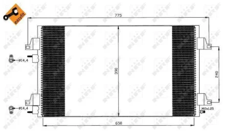 Радіатор кондиціонера NRF 35447