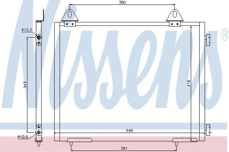 Радіатор кондиціонера NISSENS 94327