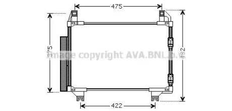 Радіатор кодиціонера CLEVER FIT AVA AVA COOLING TOA5404D