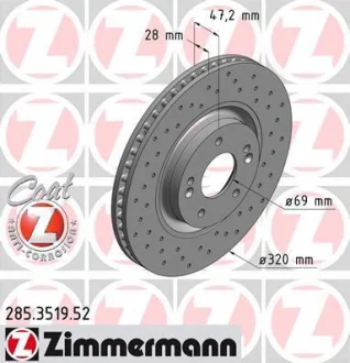 Гальмiвнi диски Sport ZIMMERMANN 285351952