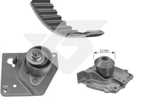 Помпа води + комплект ремня ГРМ HUTCHINSON KH235WP62