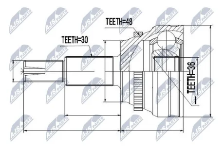 Шрус полуоси Nty NPZTY066 (фото 1)