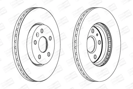 Гальмівний диск пер. Equinox/Malibu/Camaro/LaCrosse/GL8/950/Insignia 08- CHAMPION 562462CH-1