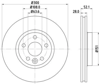 Диск гальмівний HELLA 8DD355118831