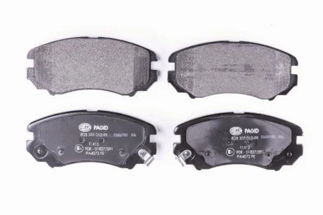 Колодки гальмівні дискові; передня вісь HELLA 8DB355010991