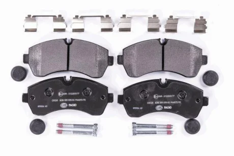 Колодки гальмівні дискові; передня вісь HELLA 8DB355005531