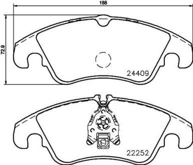 Колодки гальмівні HELLA 8DB355023221