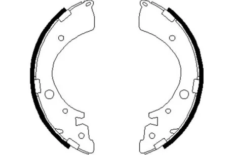 Колодки гальмівні (задні) Honda Accord/Civic 85- (барабанні) (200x35) PARTS KAVO KBS-2907 (фото 1)