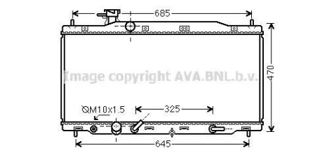Фото 1 - радіатор, Система охолодження двигуна CLEVER FIT AVA AVA COOLING HD2226 Радіатор, Система охолодження двигуна CLEVER FIT AVA AVA COOLING HD2226 (фото 1)