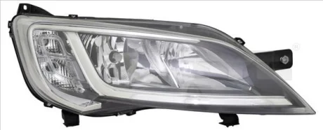 Фара Лів (H7/H7/W21, електричн, з мотором, колір відбивача: хром) CITROEN JUMPER II FIAT DUCATO PEUGEOT BOXER 06.14-12.17 TYC 2014776052