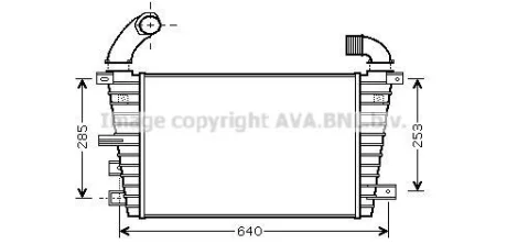 AVA OPEL Інтеркулер Astra H 1.7CDTI 07- AVA AVA COOLING OL4585