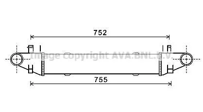 AVA DB Інтеркулер W204 C180/200CDI 07- AVA AVA COOLING MSA4557
