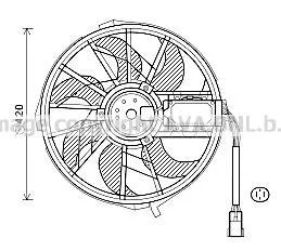 AVA DB Вентилятор радіатора (без дифузора) W169, W245 AVA AVA COOLING MS7656