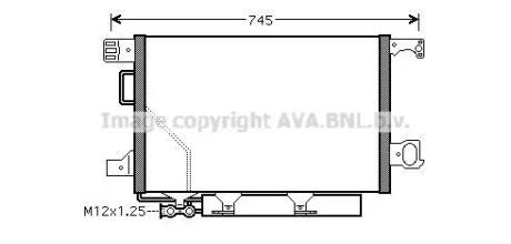 AVA DB Радіатор кондиціонера (конденсатор) з осушувачем W203 AVA AVA COOLING MS5360D
