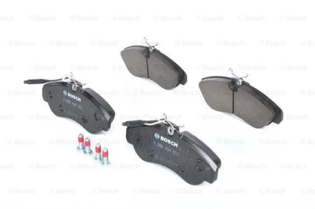 Комплект гальмівних колодок передн, CITROEN JUMPER I FIAT DUCATO PEUGEOT BOXER 1.9D-2.8D 02.94-09.09 BOSCH 0986424031