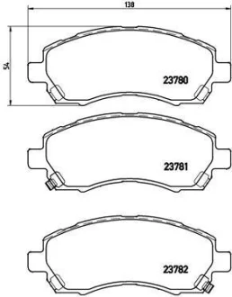 Гальмівні колодки дискові BREMBO P78009 (фото 1)